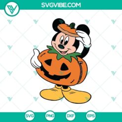 Disney Halloween themed SVG with Mickey Mouse, Minnie Mouse, and a pumpkin design. Perfect for Halloween crafts.