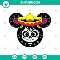 Mickey Sally Face SVG featuring Disney Mickey in a horror style design. Ideal for Halloween and Disney fans.