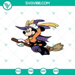 Mickey Witch Fly SVG, Disney Halloween SVG, Mickey And Minnie SVG