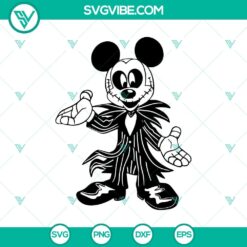 Mickey x Jack Skellington Disney Halloween SVG design for crafting and digital projects.