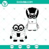 Minions Frankenstein and Halloween themed SVG design for Happy Halloween celebration.