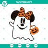 Minnie and Mickey Mouse Ghost SVG for Disney Halloween, cute and festive design for crafting projects.