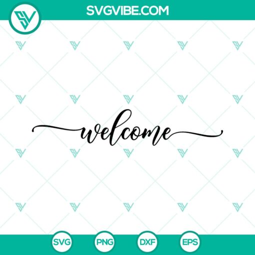 Hand lettered calligraphy welcome sign SVG bundle for farmhouse decor, instant download.