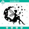 Weed Fairy SVG depicting a whimsical marijuana fairy, ideal for clipart and cutting files. Great for cannabis-themed designs.