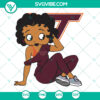 Virginia Tech Betty Boop football SVG design, perfect gift for Virginia Tech fans, digital file compatible with Cricut.