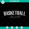 Basketball Mom game day shirt SVG design for Cricut with basketball theme. Great for sports enthusiasts.