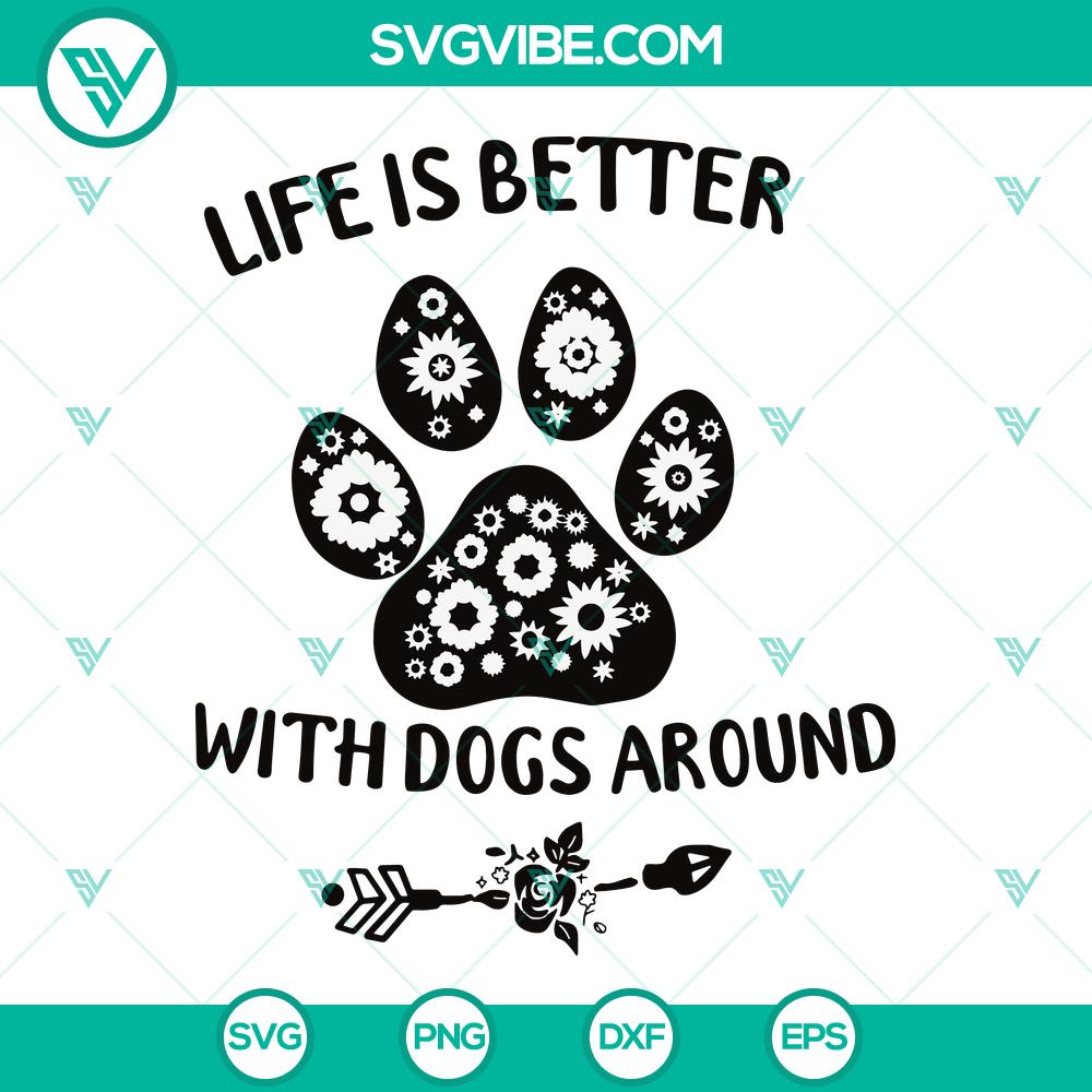 mockup-113822214.jpg Dog paw flower SVG design for instant download, ideal for dog lovers.