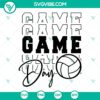 Game Day Volleyball Shirt SVG with Season Vibes design, perfect for Cricut & Silhouette. Sport-themed cut file for crafting.