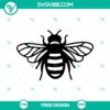 Free simple bee silhouette SVG cut file, perfect for crafts and designs.