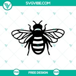 Free simple bee silhouette SVG cut file, perfect for crafts and designs.