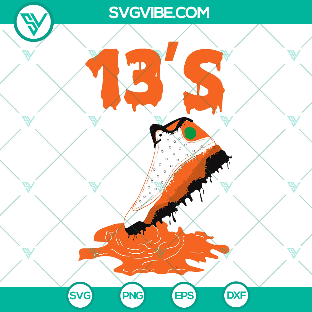 mockup-127217243.jpg Air Jordan 13 Orange Paint Retro Vintage Sport Lovers SVG - Ideal for Cricut - Instant Download - Great Gift Idea.