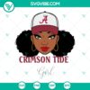 Crimson Tide Alabama SVG featuring a stylish girl design of the Alabama Crimson Tide logo. Perfect for fans of the team!