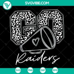 Cheer Raiders SVG Bundle with football fan cut files, ideal for Cameo and Cricut machines. Great for craft projects.