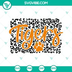 Tiger Pride SVG Cut Files for Cricut with Leopard & Cheetah Print Patterns - Instant Download ideal for crafting projects.