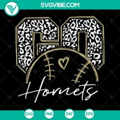 Hornets leopard baseball and cheerleader mama SVG design perfect for digital crafting projects. Instant download.