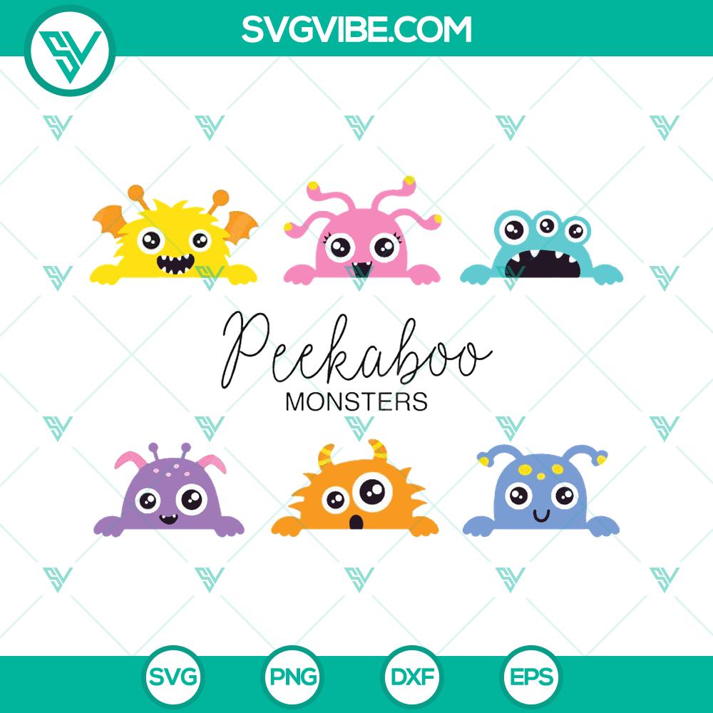 Cute Monster Clipart – Funny Peekaboo Little Monster Art for Kids Funny Peekaboo Little Monster Clipart - Colorful and Playful Monster Art for Kids, Perfect for Crafts and Decor