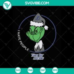 Tampa Bay Lightning NHL logo Grinch SVG design, perfect for instant download. Great for fans of the team and the holiday season!