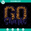 Sharks football mama SVG bundle with cheerleader iron-on design, instant download for sports fans.