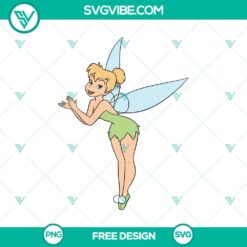Tinkerbell SVG cut file with iconic fairy design, ideal for crafting projects. Free download.