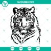 Tiger stencil SVG cut file for Cricut, animals silhouette design. Perfect for crafting projects.