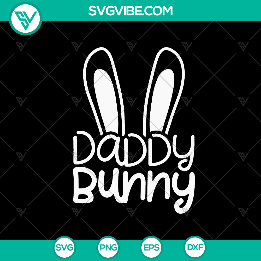 Daddy Bunny Easter SVG Bundle – Rabbit Quote Clipart for Dad Shirt Design Easter SVG bundle with bunny and dad quotes for shirt design. Perfect for Father's Day projects.