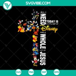 Disney & Jesus SVG design for Cricut crafting - Instant Download with PNG, EPS, and DXF files.