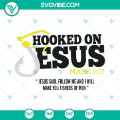 Hooked On Jesus SVG with "Follow Me & Become Fishers Of Men" design for The Church Of Jesus Christ. Perfect for crafting projects.