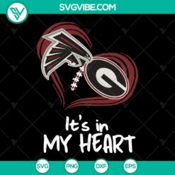 Atlanta Falcons & Georgia Bulldogs football fans SVG bundle with Valentine gifts theme perfect for die-hard sports enthusiasts.