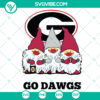 Georgia Bulldogs sport gnomes SVG with NCAA football shirt logo design - instant download for fans and apparel enthusiasts.