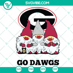 Georgia Bulldogs Sport Gnomes Svg - NCAA Football Shirt Logo - Instant Download