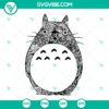 "My Neighbor Totoro Mandala SVG featuring a cute cartoon Totoro design for instant download, perfect for crafts and projects."