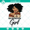 Brutus Buckeye NCAA football shirt SVG design for Black girls, perfect gift.
