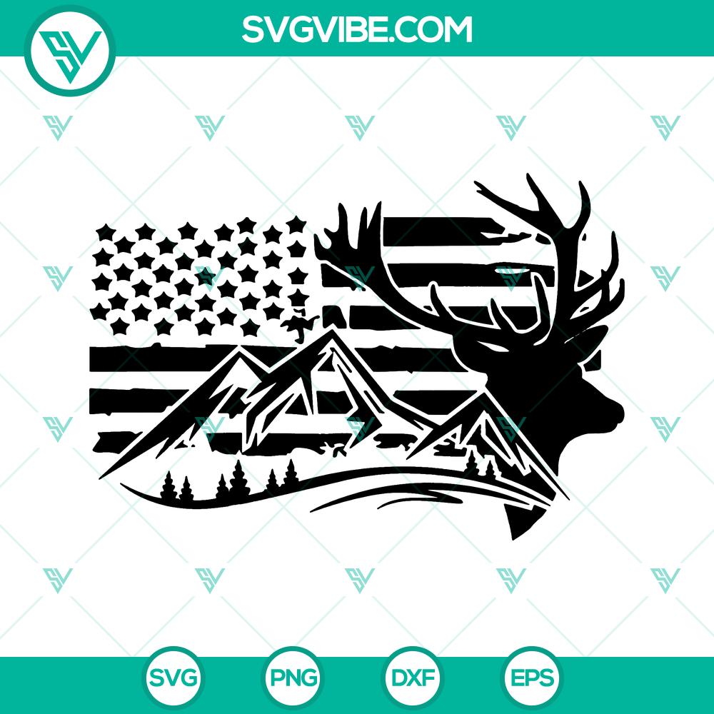 mockup-211654497.jpg Deer hunting mountain distressed USA flag 4th of July SVG pack with commercial use cut files for Cricut and Silhouette.