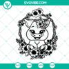 Adorable floral pig SVG with baby pig clipart and cutfile. Perfect for farm animal and floral design projects.