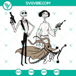 Star Wars Jack and Sally Halloween cut files inspired by Nightmare Before Christmas, perfect for crafting.