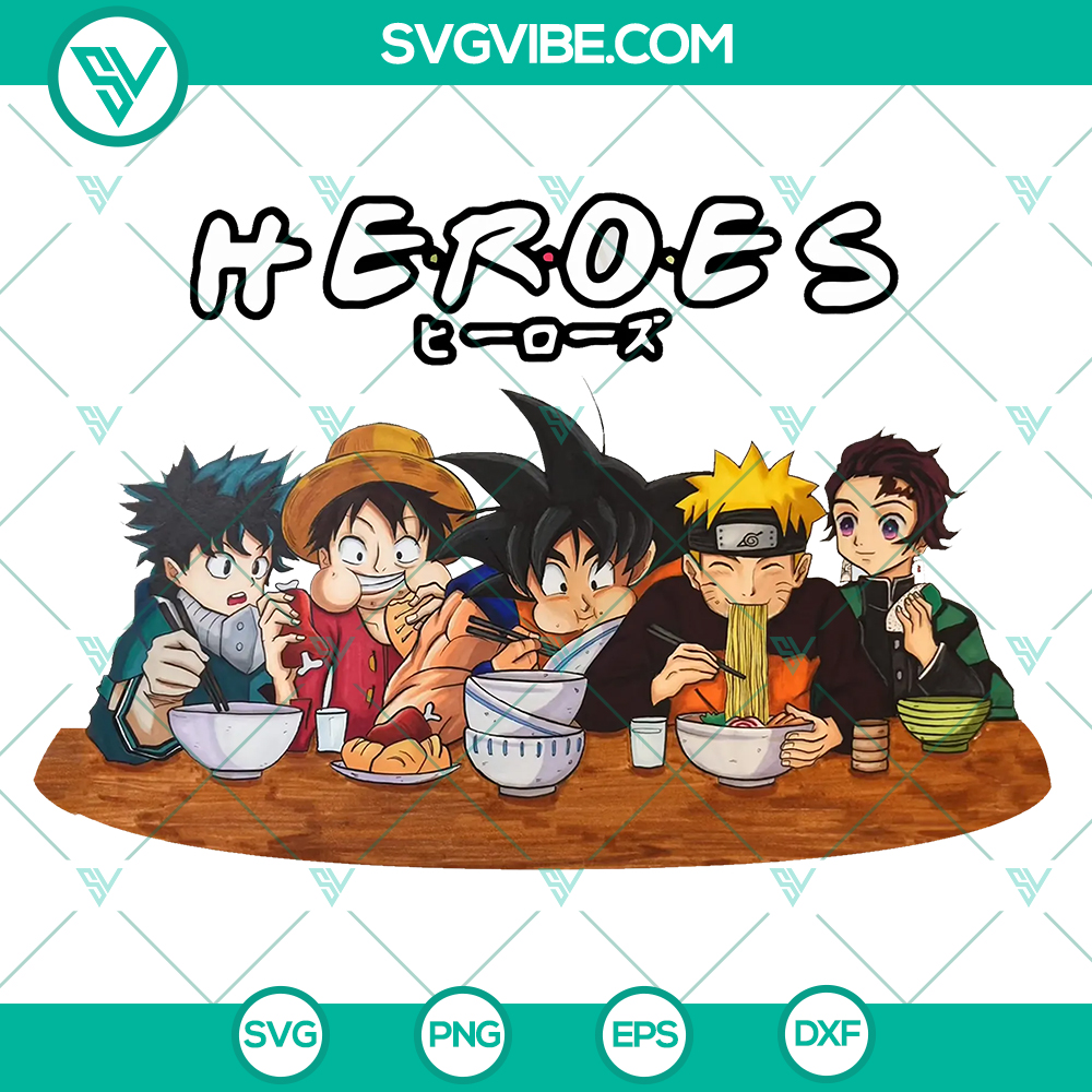 mockup-216909549.jpg Anime heroes Luffy, Soguku, Naruto, animal characters in TOX PNG bundle. Instant download for your digital project.
