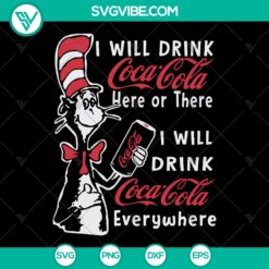 Coca Cola everywhere SVG cut file for instant download, perfect for beverage lovers.