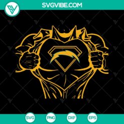 Los Angeles Chargers Superman NFL Svg featuring the team logo for shirts, mugs, and Super Bowl enthusiasts.