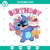 Stitch birthday girl party design SVG DXF EPS PNG files, perfect for cute and fun crafting projects.