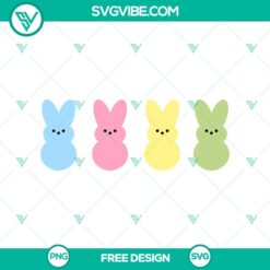 Easter Peeps SVG cut file with free cute Easter-themed design perfect for crafts and projects.