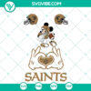 New Orleans Saints Mickey Mouse SVG featuring the Saints NFL logo for Super Bowl fans. Instant download design.