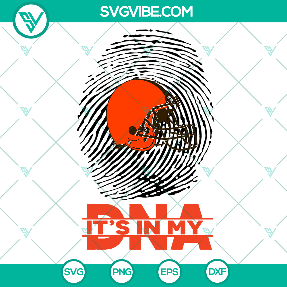 mockup-248185618.jpg Cleveland Browns DNA Fingerprint Svg showcasing NFL team's unique sports design for fans.