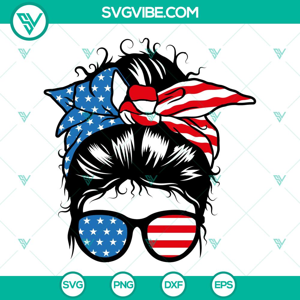 mockup-250237190.jpg Patriotic Mom Bun Hair SVG Bundle perfect for 4th of July celebrations. Instant Download. Ideal for crafting projects.