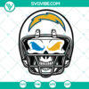Los Angeles Chargers skull helmet SVG with NFL football team logo design. Perfect for LA Chargers fans.