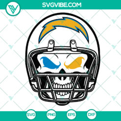 Los Angeles Chargers Skull Helmet SVG | Football Teams NFL LA Chargers SVG