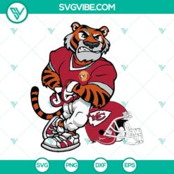 Chiefs Tiger SVG Design - Kansas City Chiefs Fan Logo - Instant Download