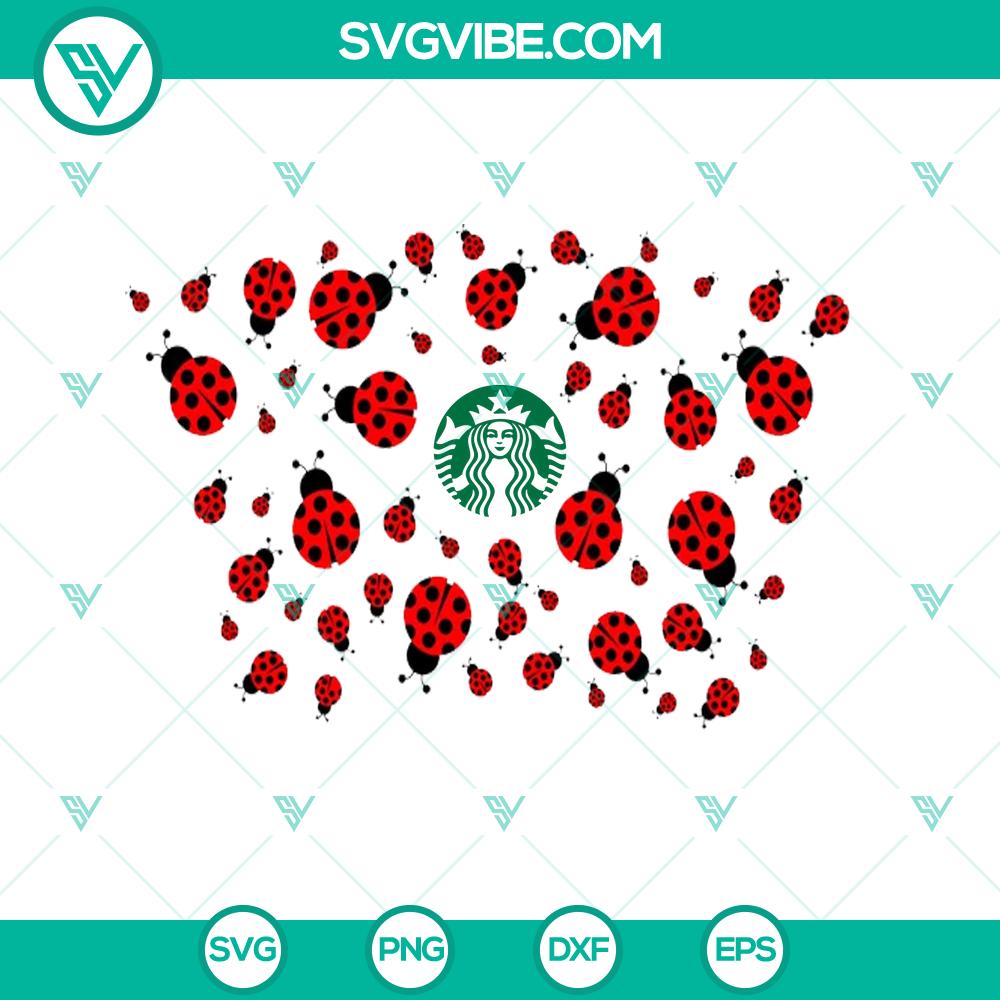 Ladybug Starbucks Cup SVG – Full Wrap Starbucks Design Ladybug Starbucks cup SVG featuring a full wrap design perfect for Starbucks lovers. Ideal for crafting projects.