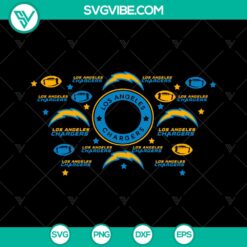 Los Angeles Chargers Starbucks Wrap SVG featuring sport football cup design, perfect for fans.