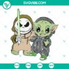 Baby Jack & Baby Yoda cosplay SVG Bundle with Jack Skellington & Yoda Alien cut files for Silhouette, Cricut, and decals - Instant Download.