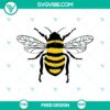 Free Honeybee SVG Cut File – Cute bee-themed design with honeycomb pattern, perfect for crafting projects.